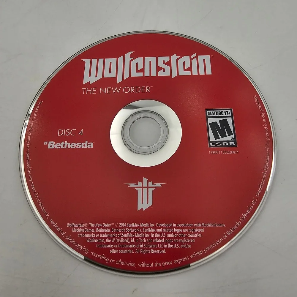 Wolfenstein The New Order and The Old Blood PC Game Bethesda 4 Disc Set